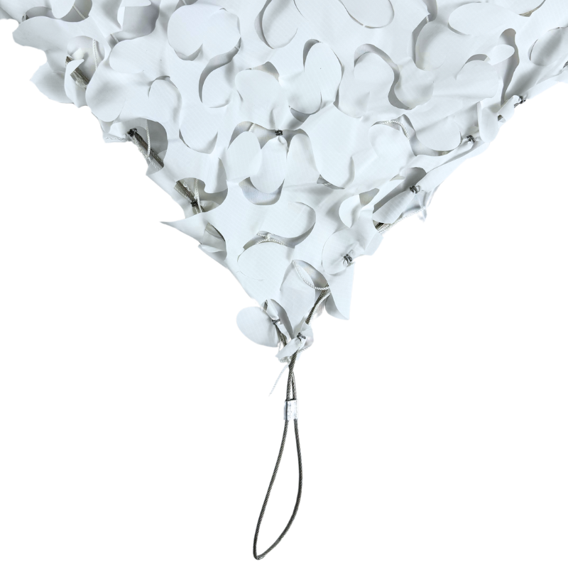 Rete mimetica rinforzata con cavo d’acciaio