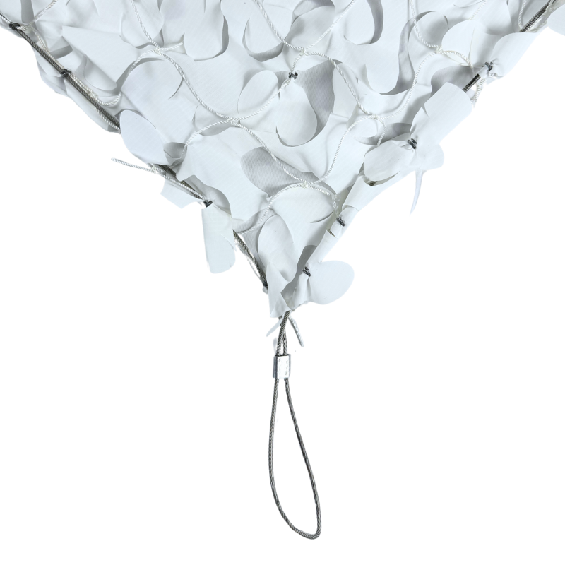 Rete mimetica rinforzata con cavo d’acciaio