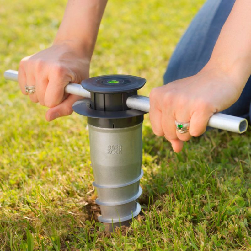 Base di ancoraggio in alluminio per l'avvitamento o la sigillatura su pali telescopici