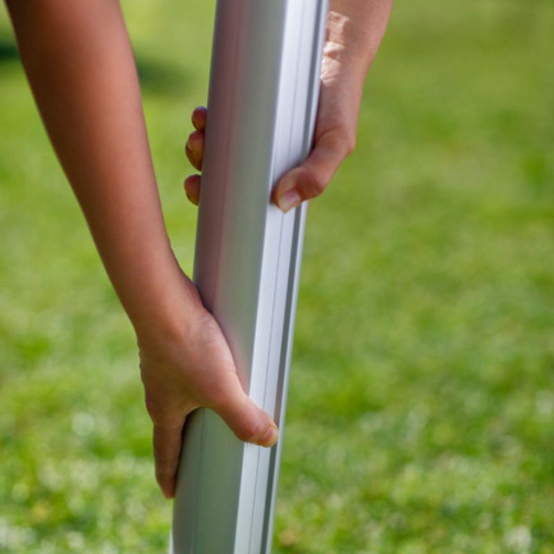 Base di ancoraggio in alluminio per l'avvitamento o la sigillatura su pali telescopici