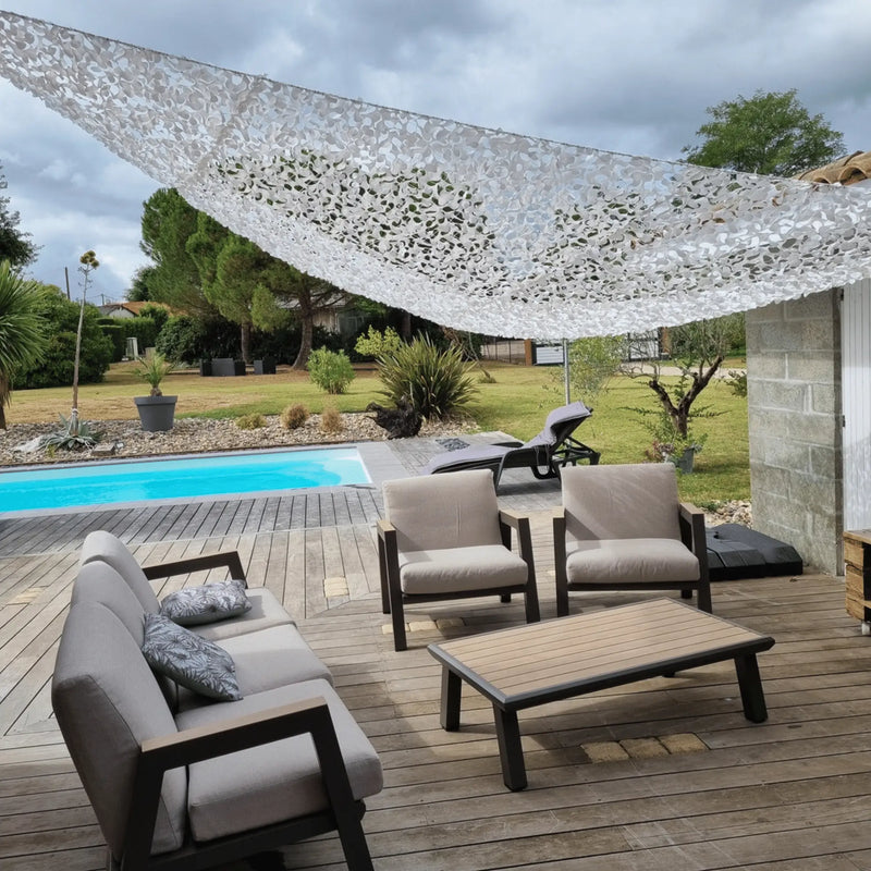 Rete mimetica triangolare bianca