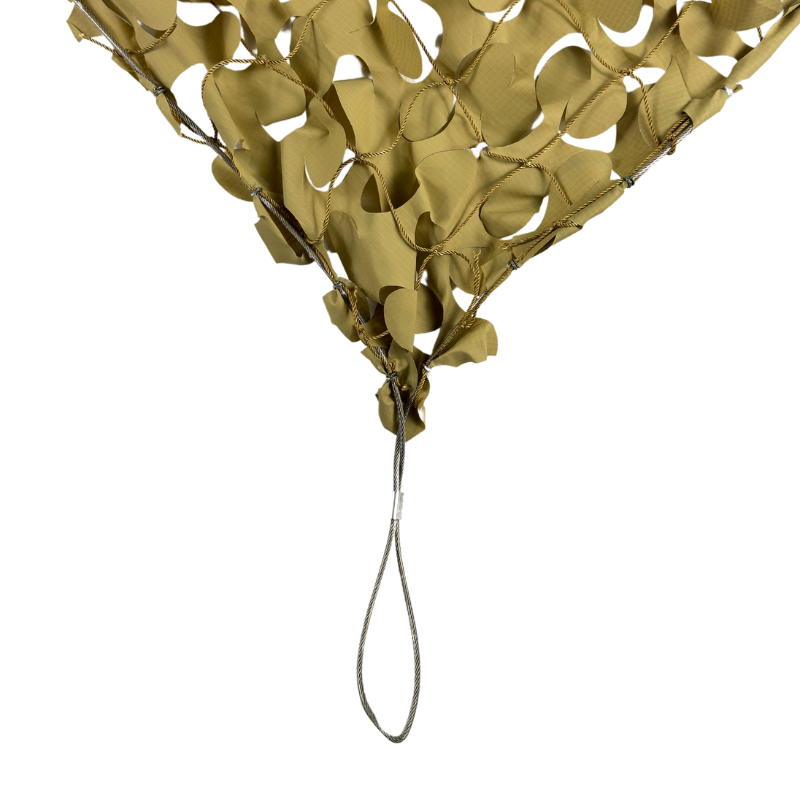 Rete mimetica rinforzata con cavo d’acciaio