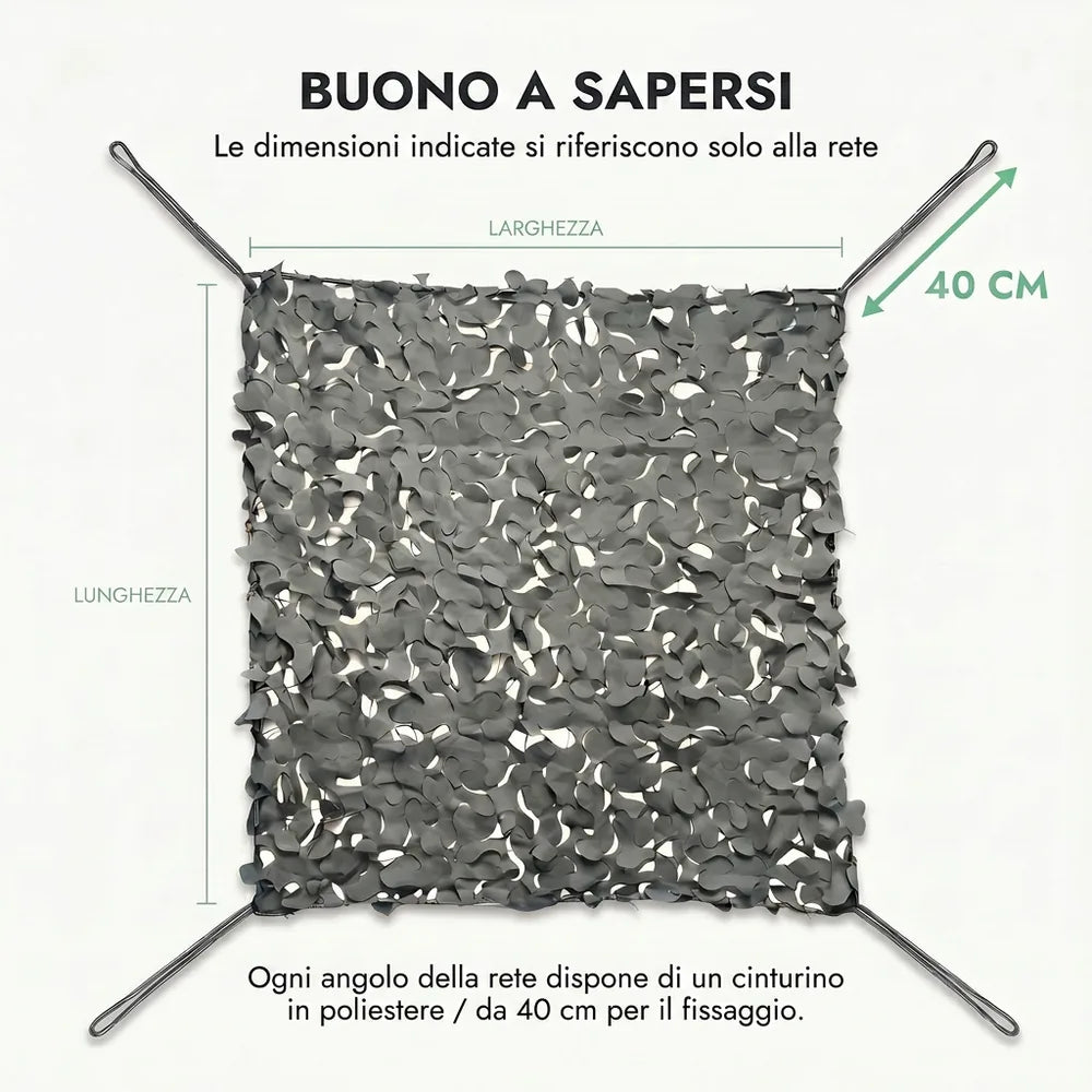 Rete mimetica triangolare grigia