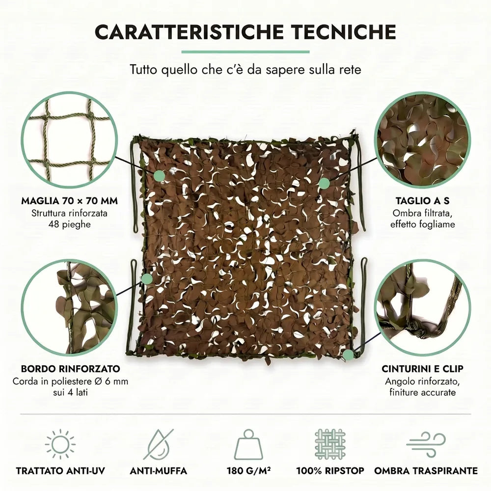 Rete mimetica triangolare militare
